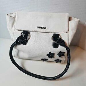 White Leather Guess Satchel